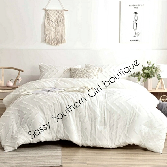 ⭐🆕 Boho white comforter set - Picture 1 of 9